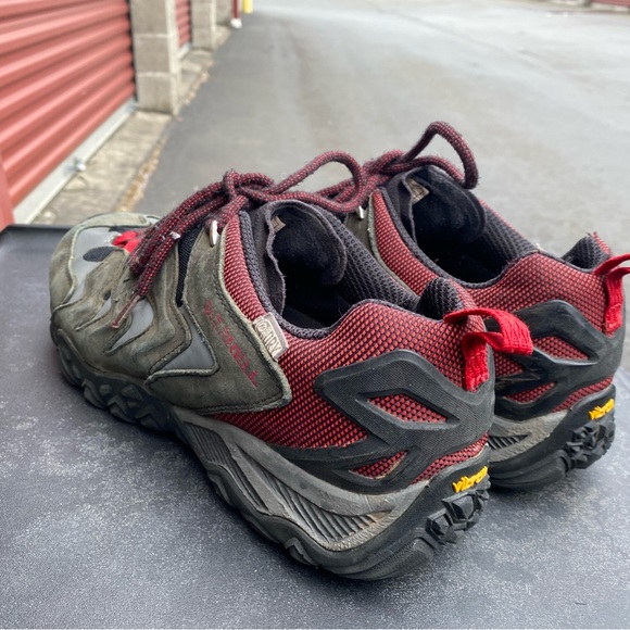 Mens Merrell Chameleon Shift Ventilator Olive Red Waterproof Hiking Boots Sz 9.5 - Picture 8 of 10